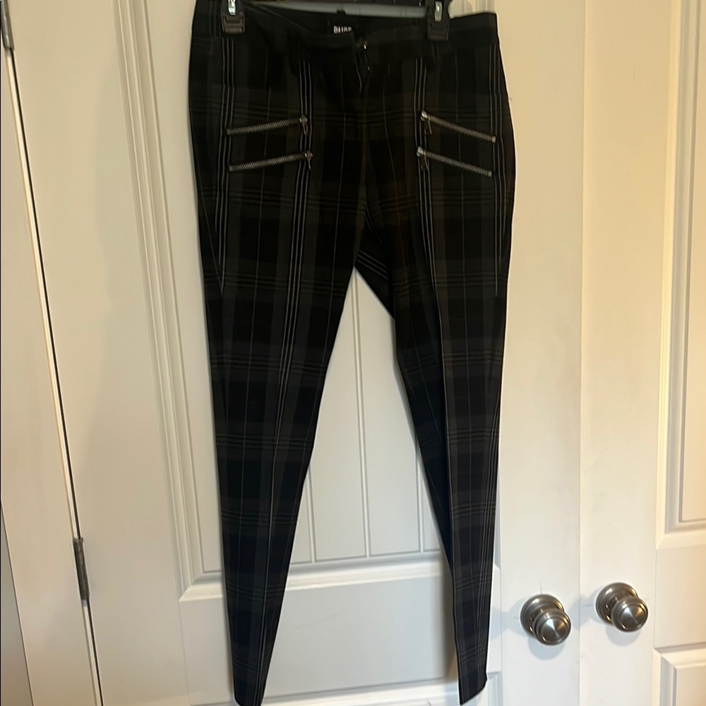 Black Plaid womens Pants